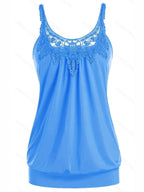 Damen Elegantes Spitzentop mit raffinierten Trägern und lockerer Passform R&B