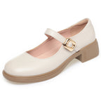 Damen Mary Jane Pumps mit elegantem Riemen und komfortablem Blockabsatz