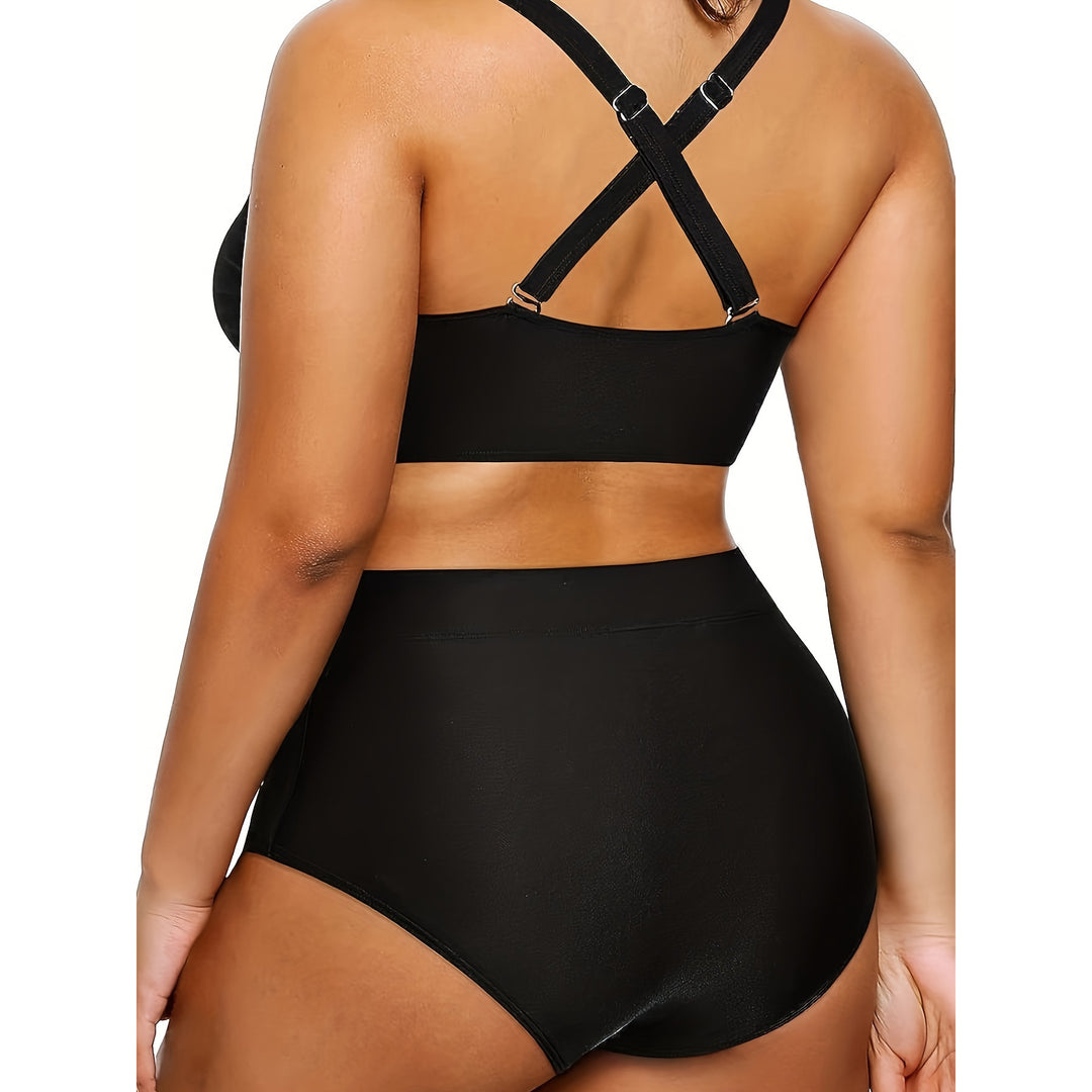 Damen Hochtailliertes Bikini-Set mit modischem Cut-Out R&B