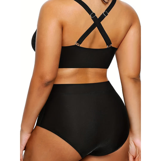 Damen Hochtailliertes Bikini-Set mit modischem Cut-Out R&B