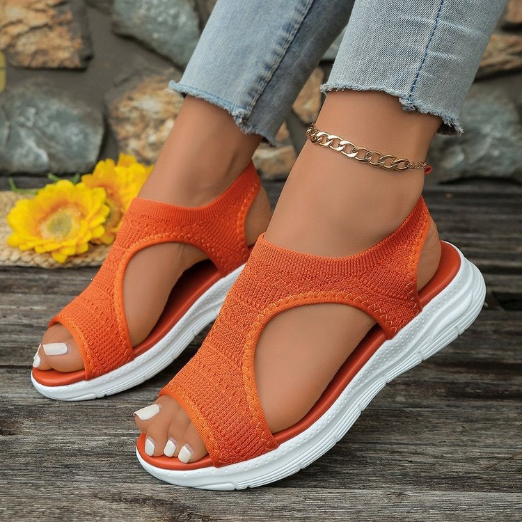 Damen Komfortable und atmungsaktive Sommerschuhe mit elastischen Einsätzen R&B