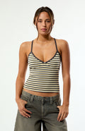 Damen Camisole-Top im lässigen Streifendesign mit verstellbaren Trägern R&B