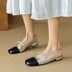 Damen Slingback-Ballerinas mit eleganter Schnallenverzierung