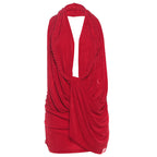 Damen Wickeltop mit raffiniertem Design und tiefem V-Ausschnitt R&B