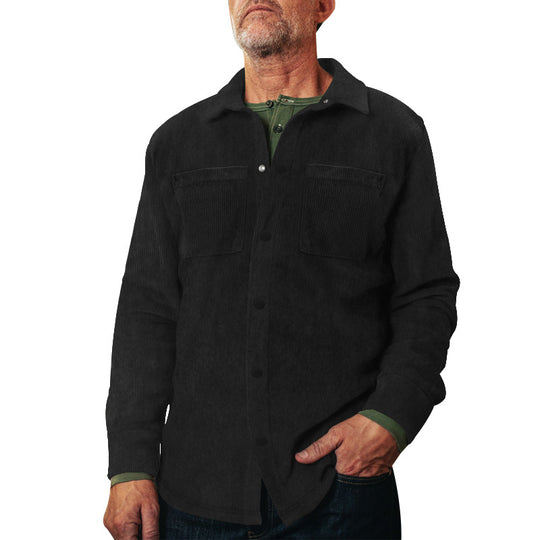 Herren Cord-Jacke mit praktischen Brusttaschen und modernem Schnitt R&B