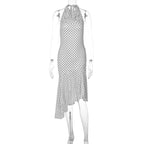 Damen ärmelloses Polka-Dots Kleid R&B