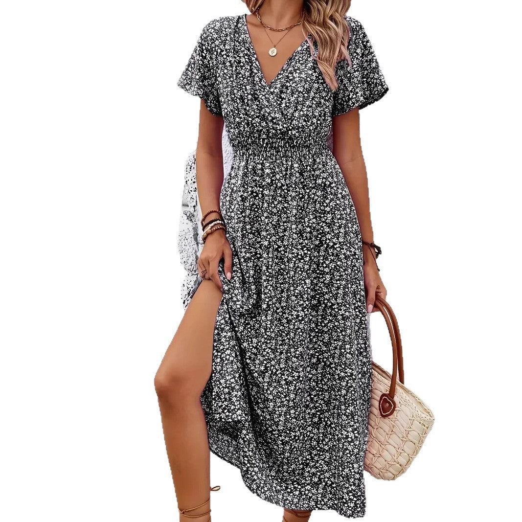 Damen Maxi-Kleid mit floralen Mustern R&B