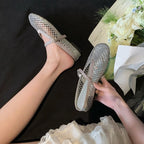 Damen Ballerinas mit modischem Netzdesign und eleganter Riemchen-Applikation R&B