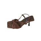 Damen elegante Slingback Sandalen mit dekorativer Schleifenverzierung R&B