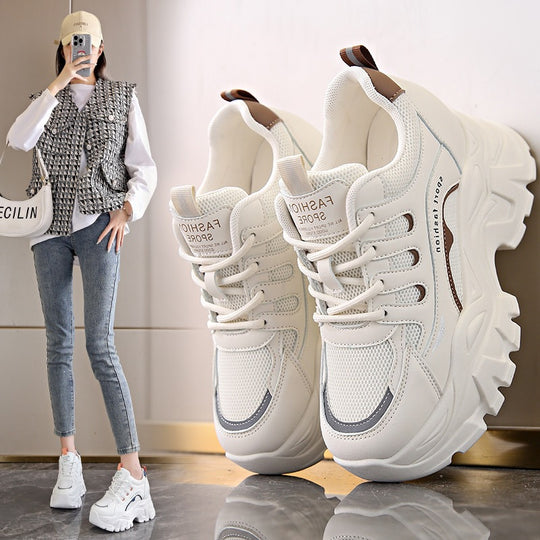 Damen Sportliche Sneakers mit atmungsaktivem Mesh-Obermaterial und dämpfender Sohle R&B