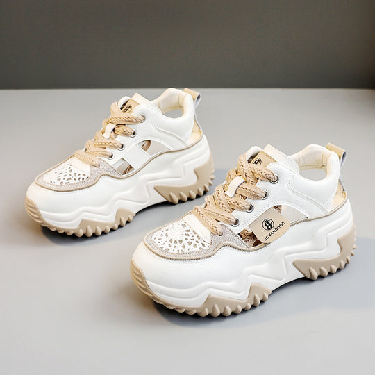 Damen Modische Chunky Sneakers mit atmungsaktivem Obermaterial und komfortabler Dämpfung R&B