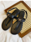 Damen elegante Zehentrenner-Sandalen mit modischem Riemendesign R&B