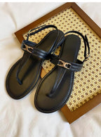 Damen elegante Zehentrenner-Sandalen mit modischem Riemendesign R&B
