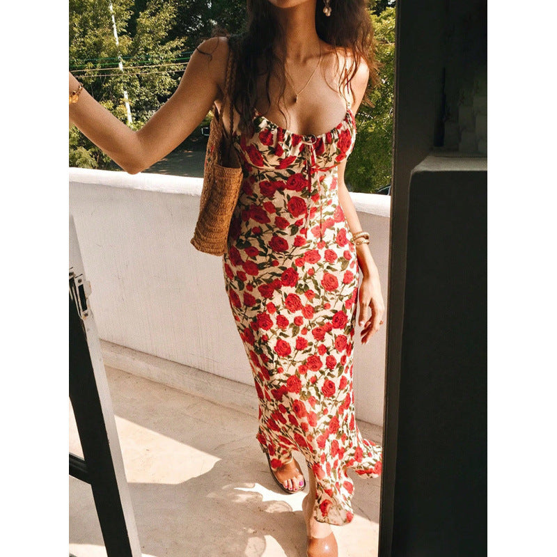 Damen Midi-Kleid mit floralen Details und zauberhaftem Schnitt R&B