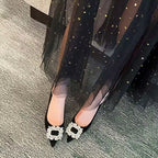 Damen elegante Pumps mit funkelndem Strassbesatz und modernem Design R&B