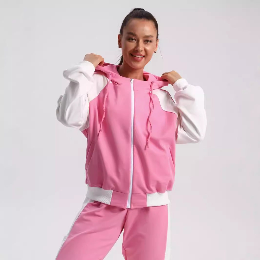 Damen Sportlicher Hoodie-Trainingsanzug mit eleganten Details und hochwertigem Material