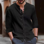 Herren Elegantes Hemd mit Knopfleiste und strukturiertem Design R&B