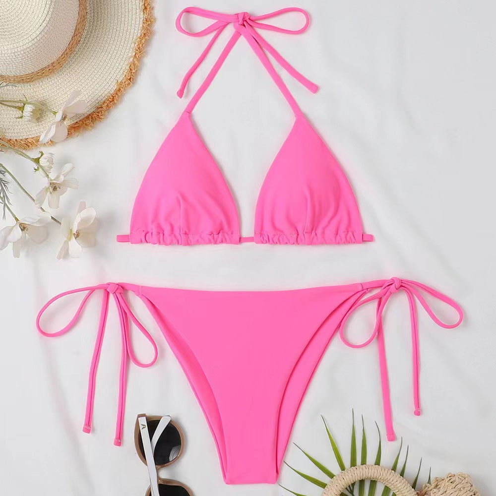 Damen Triangel-Bikini mit verstellbaren BindR&Bändern und raffinierten Details R&B