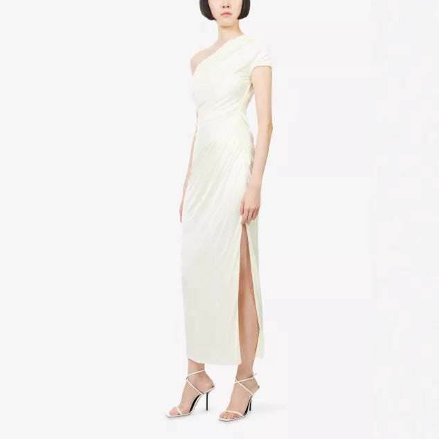 Damen Wickelkleid mit asymmetrischem Oberteil und eleganten Drapierungen R&B