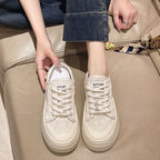 Damen Lace-Up Plateau Sneakers mit dekorativen Details
