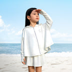 Damen nan Kinder UV-Schutz Sonnenjacke mit Kapuze und integrierter Gesichtsabdeckung  R&B