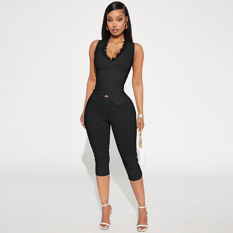 Damen Shaping Jumpsuit mit elegantem Spitzenoberteil R&B