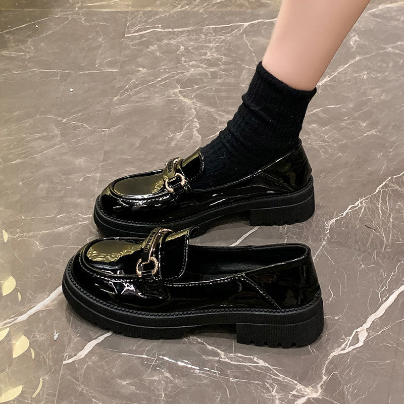 Damen Klassische Loafer mit modischer Schnallenverzierung R&B