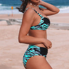 Damen Bikini mit modischem Tierprint und bequemer Passform R&B