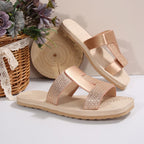Damen Elegante und bequeme Flip-Flops mit glitzernden Akzenten R&B