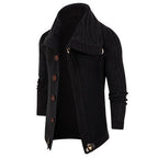 Herren Strickjacke mit Schalkragen und Holzknöpfen R&B