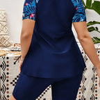 Damen Sportliches Set mit floralem Design R&B