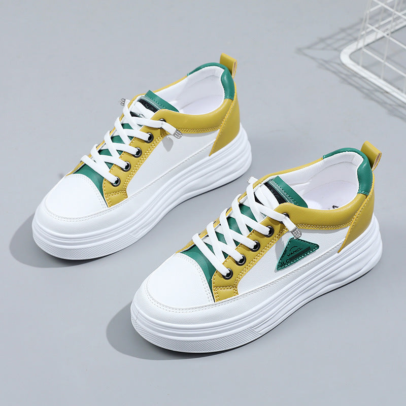 Damen stylische Plateau-Sneaker mit atmungsaktivem Obermaterial und rutschfester Sohle R&B