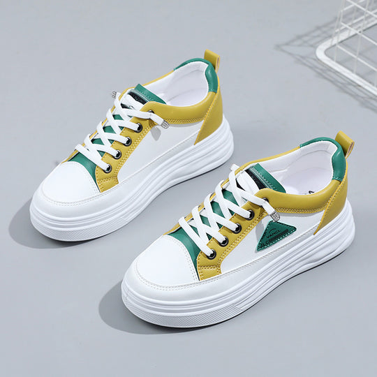 Damen stylische Plateau-Sneaker mit atmungsaktivem Obermaterial und rutschfester Sohle R&B