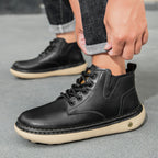 Herren Robuste Schnürboots aus hochwertigem Leder