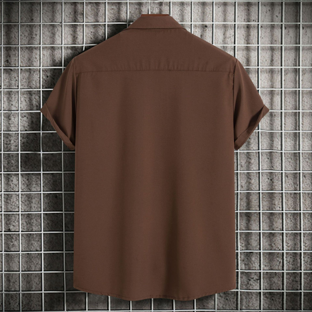 Herren Kurzarmhemd mit lässigem Oversized-Schnitt und feinem Material R&B