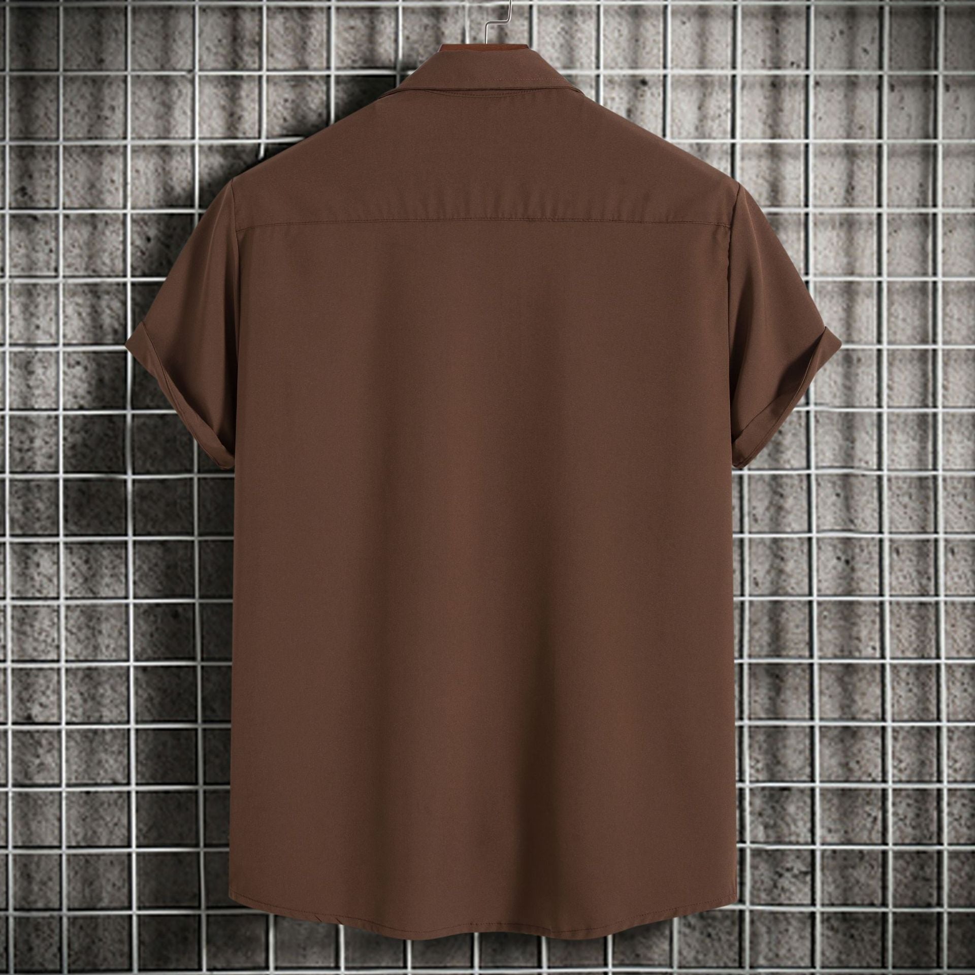 Herren Kurzarmhemd mit lässigem Oversized-Schnitt und feinem Material