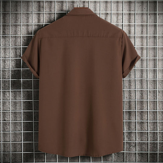 Herren Kurzarmhemd mit lässigem Oversized-Schnitt und feinem Material R&B