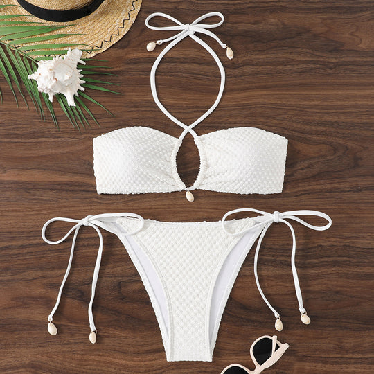 Damen Bandeau-Bikini mit exquisiten Schleifen und Cut-Out-Detail R&B