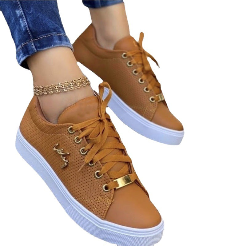Damen Freizeitsneaker mit atmungsaktivem Obermaterial und modischen Zierelementen R&B