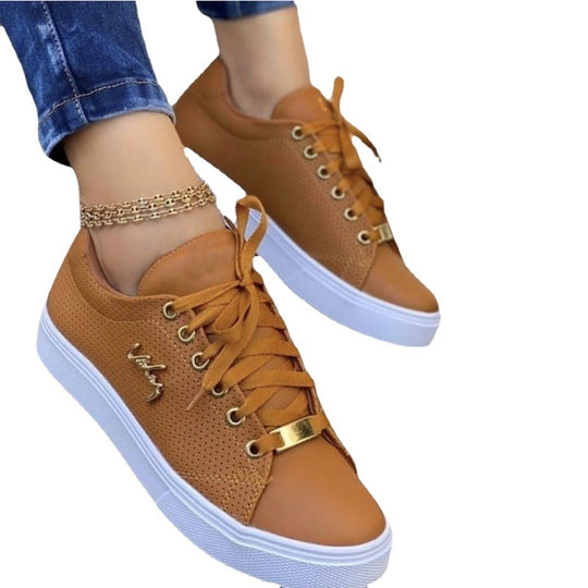 Damen Freizeitsneaker mit atmungsaktivem Obermaterial und modischen Zierelementen R&B