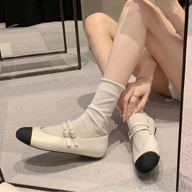 Damen Ballerinas mit dekorativem Riemen und komfortabler Innensohle R&B