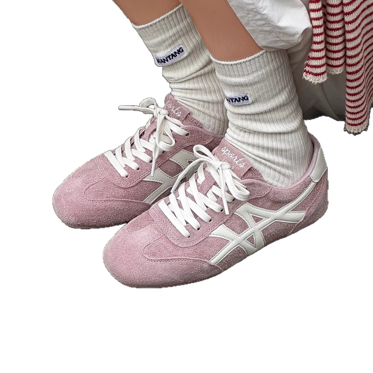 Damen Sportliche Sneakers mit atmungsaktivem Obermaterial und rutschfester Sohle R&B