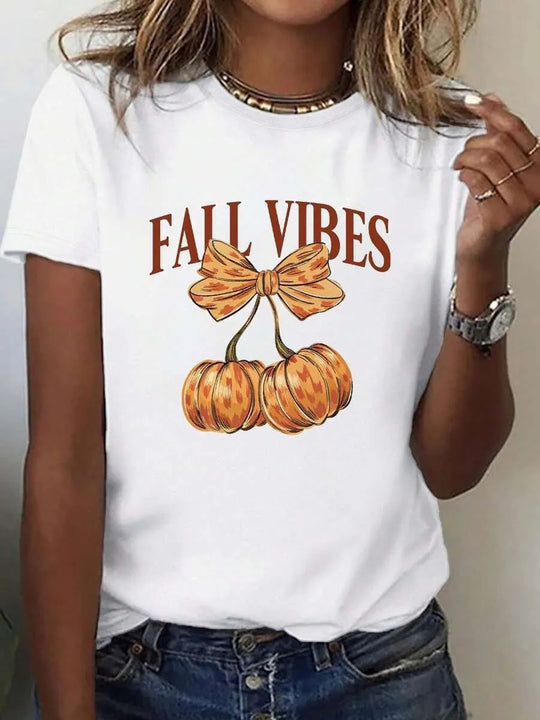 Damen T-Shirt mit stylischem Kürbis-Motiv und aufregendem Animal-Print R&B