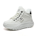 Damen High-Top Winter Sneakers mit flauschigem Innenfutter und rutschfester Sohle R&B