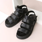 Damen bequeme Riemensandalen mit verstellbarem Schnallenverschluss R&B