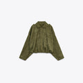 Damen Weiche Veloursjacke mit elastischem Saum und lässigem Schnitt