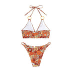 Damen Triangel-Bikini mit Schmuckdetails und verstellbaren Trägern R&B