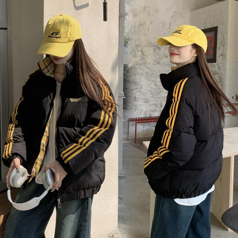 Damen Modische gepolsterte Winterjacke mit sportlichem Design und Baumwollfutter R&B