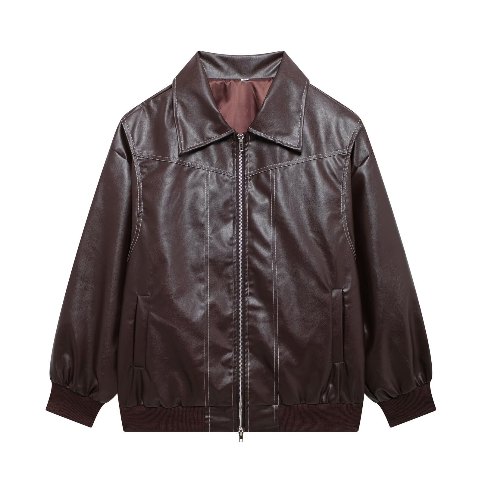 Damen modische jacke mit strukturiertem Kragen und praktischen Taschen R&B