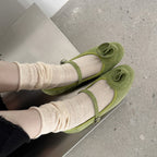 Damen Ballerina-Schlüpfschuhe mit floralem Design und verstellbarem Riemchen R&B